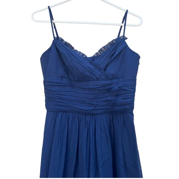 NEW Laundry Shelli Segal Silk Cocktail Dress Navy Blue Sweetheart Neck Women 4 - Picture 2 of 6